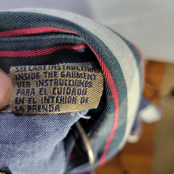 Mens Roper LS Plaid 100% Cotton Button Front Shirt Size Medium - Picture 13 of 13